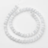 Cat Eye – Hvid/Klar, Runde (6mm) - Uniq Perler - 112933