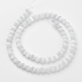 Cat Eye – White/Clear, Round (6mm) - Uniq Perler - 112933
