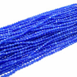 Cat Eye – Kongeblå, Facetteret (3mm) - Uniq Perler - 331085