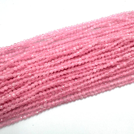 Cat Eye - Lys Rosa, Facetteret, (3mm) - Uniq Perler - 567900