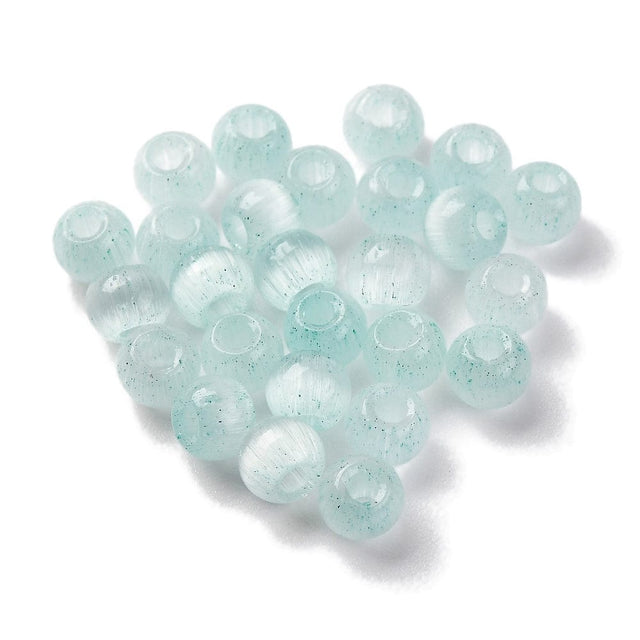 Cat Eye Perler – Grøn, Glas (4x3mm) 150 stk - Uniq Perler - 531081