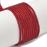 Cat Eye – Rød, Rund (2mm) - Uniq Perler - 115197