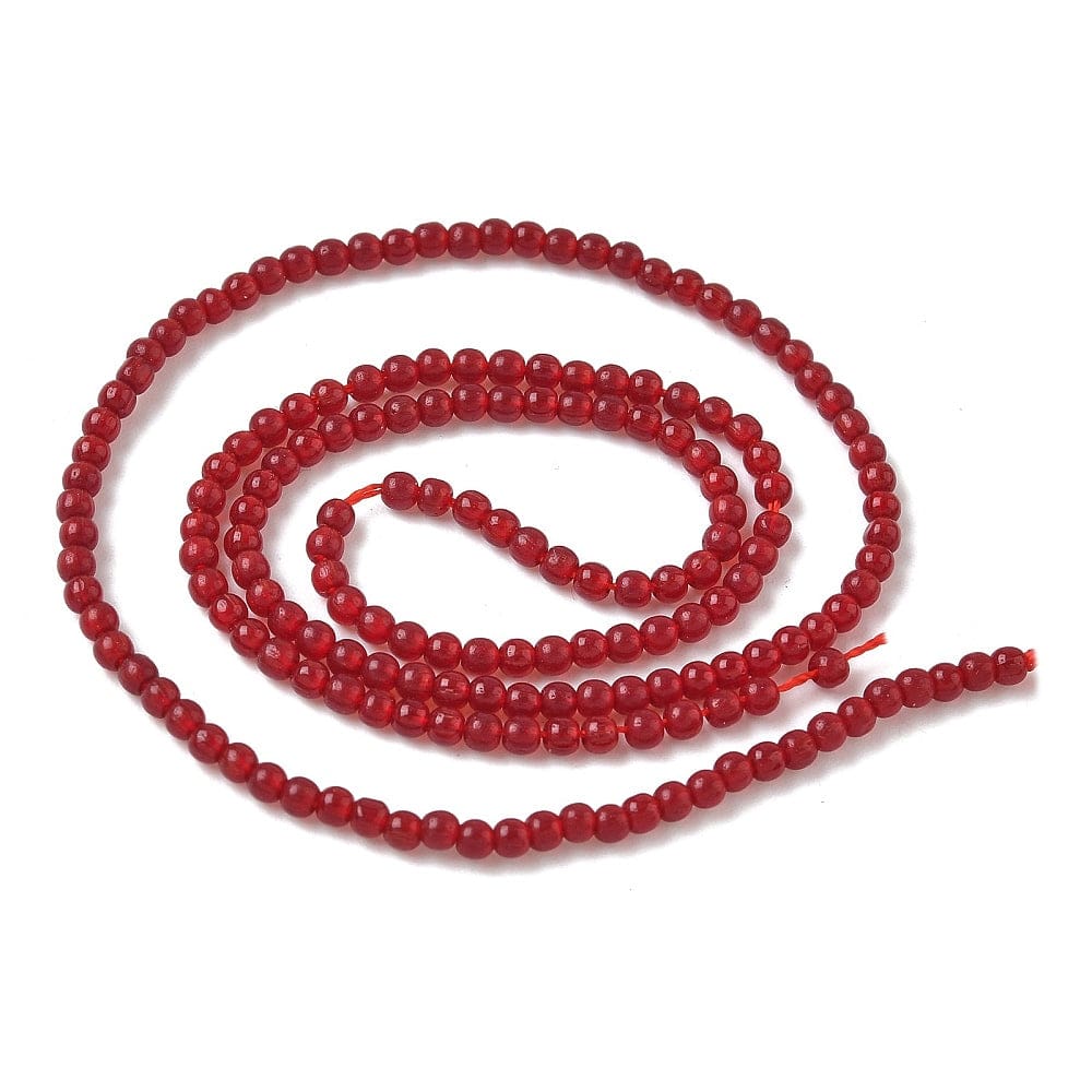 Cat Eye – Rød, Rund (2mm) - Uniq Perler - 115197