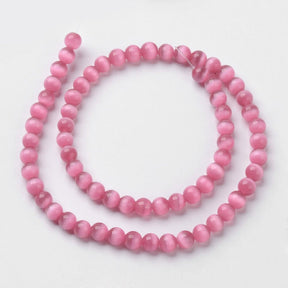 Cat Eye – Rosa, Runda (6mm) - Uniq Perler - 112934