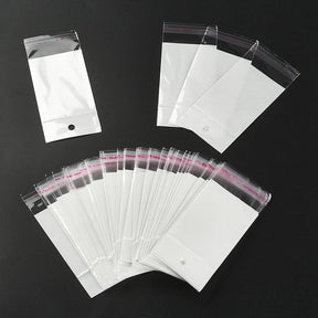 Cellophane Bags With White Background (11.5x5.5cm) 100 pcs - Uniq Perler - 113658