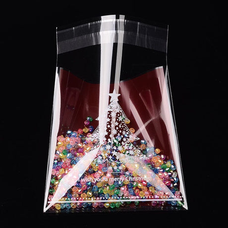 Cellofanposer Med Julemotiv, 14x10cm, 100 stk. - Uniq Perler - 113661