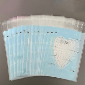 Cellophane Bags With Pattern – Blue (15x10cm) 50 pcs - Uniq Perler - 784857