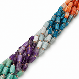 Chakra Naturstensperler - Tøndeformet (6-7.5x9-11mm) - Uniq Perler - 429843