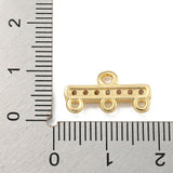 Chandelier Mellemled Med Kubisk Zirkonia – Langtidsholdbar 14K Forgyldt Messing (9x17x2,5mm) 2 Stk - Uniq Perler - 119078