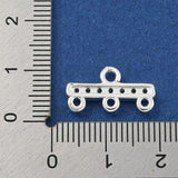 Chandelier Mellemled Med Kubisk Zirkonia – Langtidsholdbar Sølvbelagt Messing (9x17x2,5mm) 2 Stk - Uniq Perler - 119075