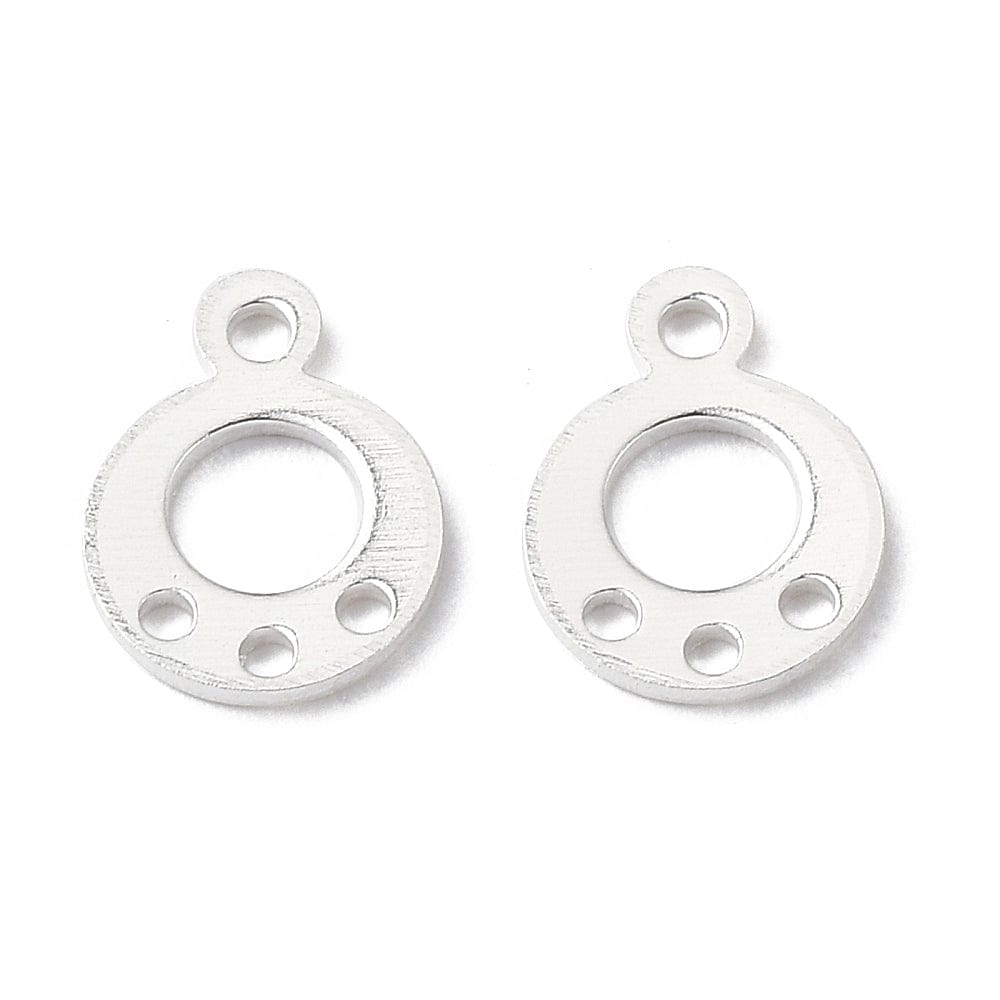 Chandelier Vedhæng, Sterling Sølv 925 Belagt, 9x7mm, (6 stk) - Uniq Perler - 111746