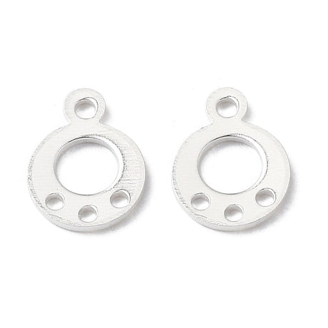 Chandelier Vedhæng, Sterling Sølv 925 Belagt, 9x7mm, (6 stk) - Uniq Perler - 111746