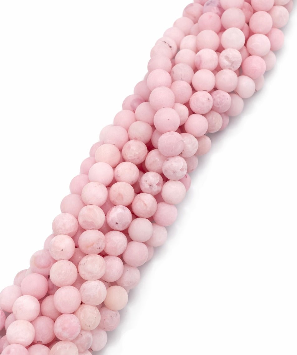 Cherry Blossom Jaspis Perler – Frostet, Runde (8mm) - Uniq Perler - 119061