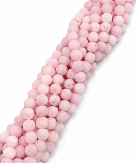Cherry Blossom Jaspis Perler – Frostet, Runde (8mm) - Uniq Perler - 119061