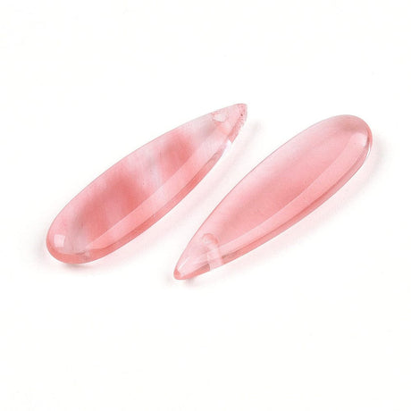 Cherry Kvarts - Dråbeformet, Natursten (34–36mm) - Uniq Perler - 115660