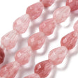 Cherry Quartz Drops, 10x7mm - Uniq Perler - 112187