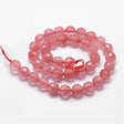 Cherry Kvarts, Facetteret, (10mm) - Uniq Perler - 113874