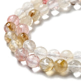 Cherry Kvarts Glasperler - Facetteret, Rund (6mm) - Uniq Perler - 