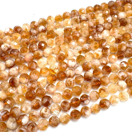 Citrin Mange Facetterede Perler (10mm) - Uniq Perler - 121314