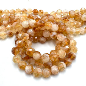 Citrine – Many Faceted Beads (8mm) - Uniq Perler - 888892
