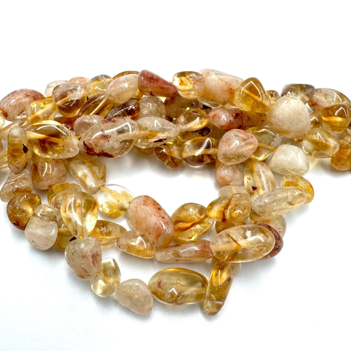 Citrin, Nuggets, (8 - 10mm) - Uniq Perler - 115370