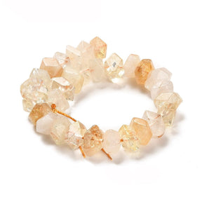 Citrine Beads – Faceted (8x10mm) - Uniq Perler - 112381