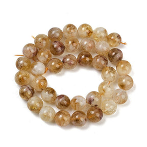 Citrin Perlen – Rund (10mm) - Uniq Perler - 