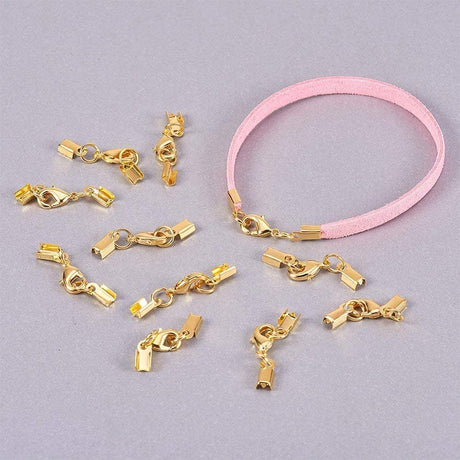 Clip Ends Med Karabinlåse – Mix Farver (33x5mm), 60 Sæt - Uniq Perler - 113713