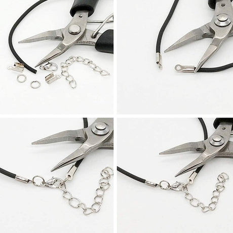 Clip Ends Med Karabinlåse – Mix Farver (33x5mm), 60 Sæt - Uniq Perler - 113713