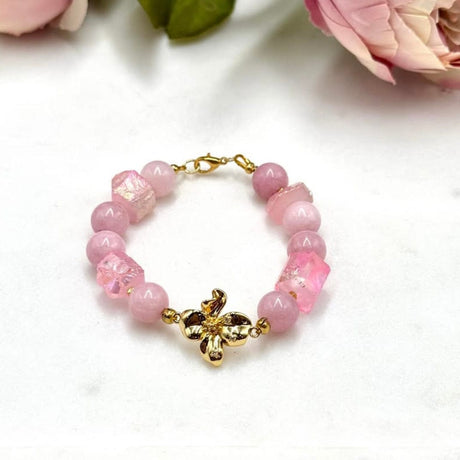 Connector Link Med Klar Zirkonia Sten - 18K Forgyldt (22x18,5mm) - Uniq Perler - 114506