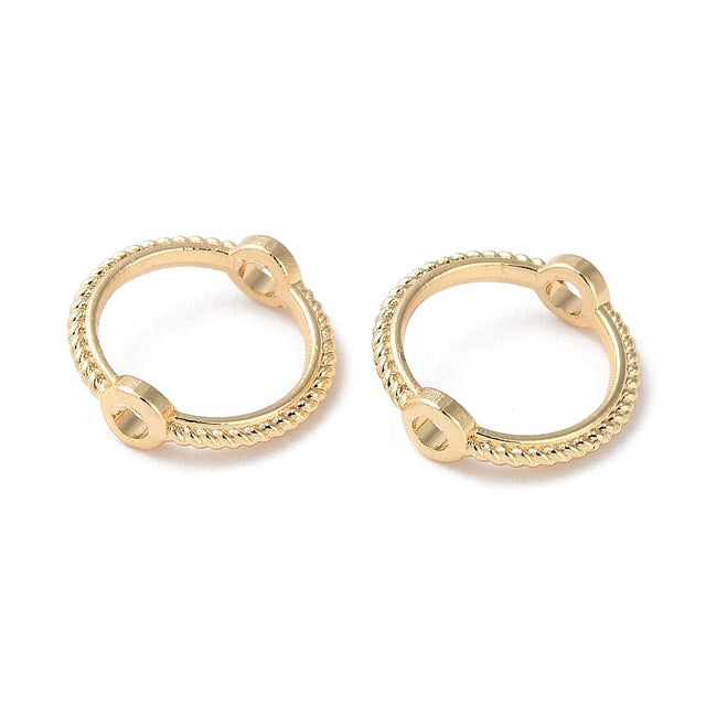 Connector Mellemleds Ringe Til Perle, 14K Forgyldt, 11mm, 8 Stk. - Uniq Perler - 111453