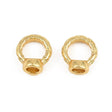 Connector Ring – Langtidsholdbar 18K Forgyldt Messing (8x7x4mm) 10 stk. - Uniq Perler - 126137
