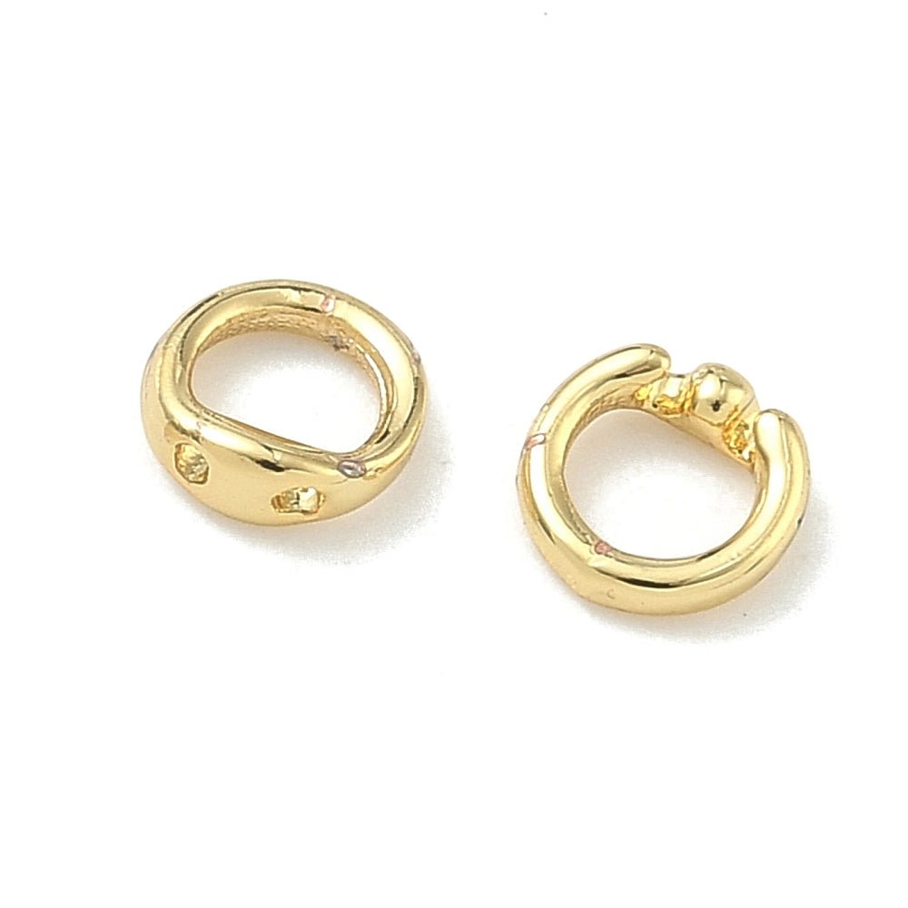 Connector Ringe – Langtidsholdbar 18K Forgyldt Messing (5x2mm) 10 stk. - Uniq Perler - 126147