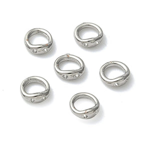 Connector Ringe– Langtidsholdbar Platinbelagt Messing (5x2mm) 10 stk. - Uniq Perler - 126134