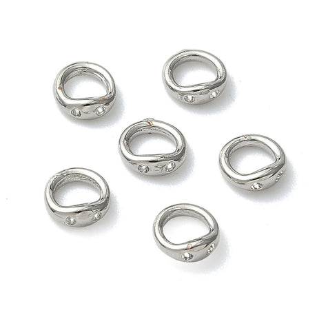 Connector Ringe– Langtidsholdbar Platinbelagt Messing (5x2mm) 10 stk. - Uniq Perler - 126134