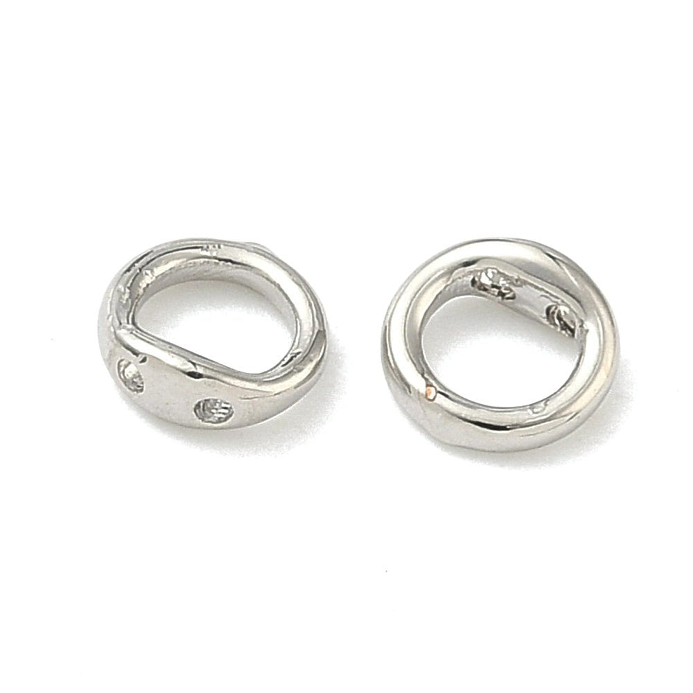 Connector Ringe– Langtidsholdbar Platinbelagt Messing (5x2mm) 10 stk. - Uniq Perler - 126134