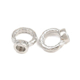 Connector Ringe – Langtidsholdbar Platinbelagt Messing (8x7x4mm) 10 stk. - Uniq Perler - 126138