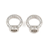 Connector Ringe – Langtidsholdbar Platinbelagt Messing (8x7x4mm) 10 stk. - Uniq Perler - 126138