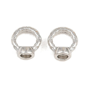 Connector Ringe – Langtidsholdbar Platinbelagt Messing (8x7x4mm) 10 stk. - Uniq Perler - 126138