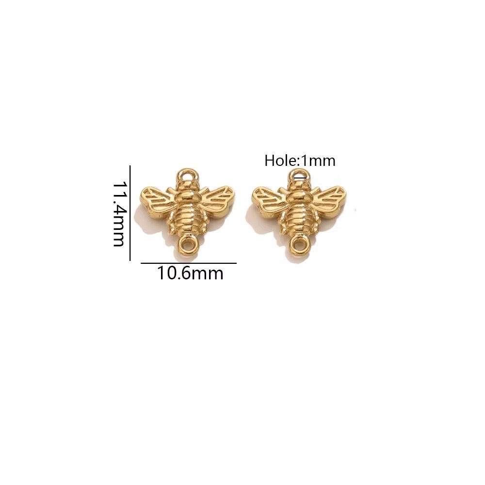 Connector/mellemled Guldsmed – Vandfast 18K forgyldt (10,6x11,4mm)2 stk. - Uniq Perler - 122224