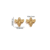 Connector/mellemled Guldsmed – Vandfast 18K forgyldt (10,6x11,4mm)2 stk. - Uniq Perler - 122224