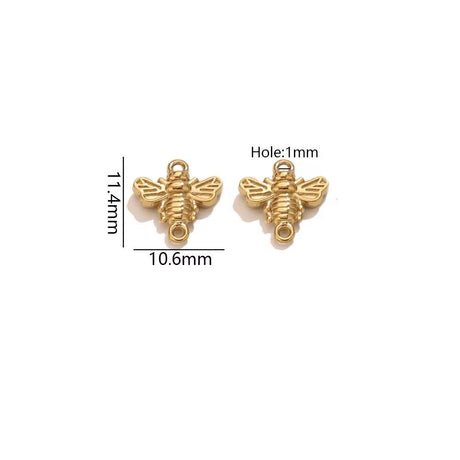 Connector/mellemled Guldsmed – Vandfast 18K forgyldt (10,6x11,4mm)2 stk. - Uniq Perler - 122224