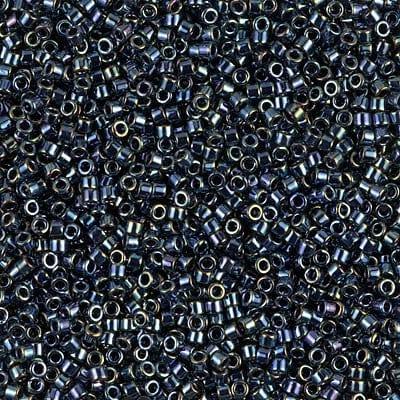 Creabead miyuki beads Miyuki Delica Perler, DB 0006, Metallic iris gunmetal,  11/0