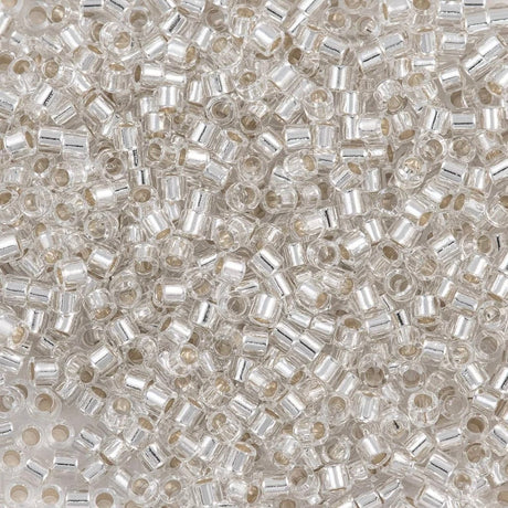 Creabead miyuki beads Miyuki Delica Perler, DB 0041, silverlined crystal