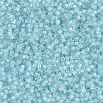 creabead miyuki beads Miyuki Delica Perler, DB 0078, lined luster crystal aqua mist, 11/0