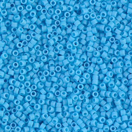 creabead miyuki beads Miyuki Delica Perler, DB 0755, opaque matte turquoise blue 11/0