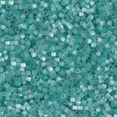 Creabead miyuki beads Miyuki Delica Perler, DB 1813, silk satin dyed aqua green 11/0