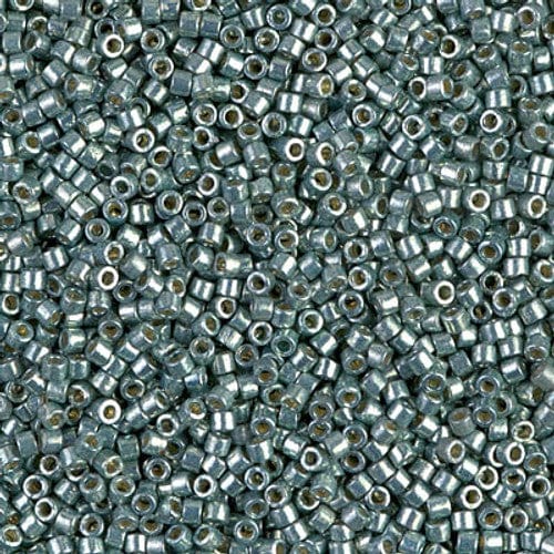 Creabead miyuki beads Miyuki Delica Perler, DB 2165, duracoat silverlined dyed dark s.