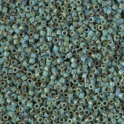 creabead miyuki beads Miyuki Delica Perler, opaque picasso turquoise blue 2264, 11/0