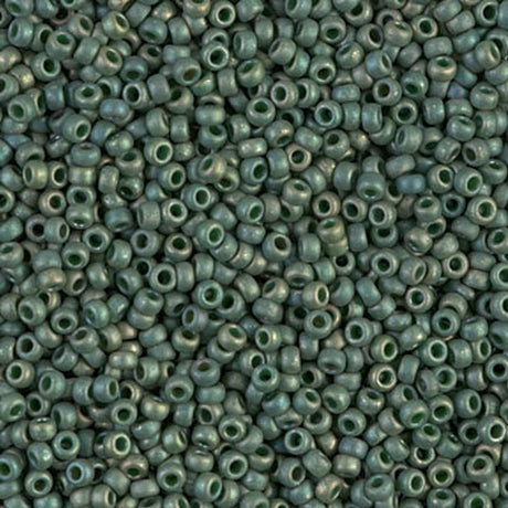 creabead miyuki beads Miyuki seed beads 11/0 - metallic matte luster sage green 2031